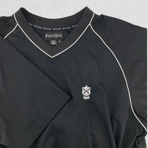 FootJoy Men XL Golf Short Sleeve Performance Sport Windshirt Pullover Black